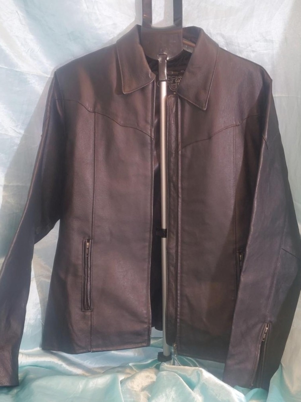 Women's Black Leather Cinched Waist Jacket